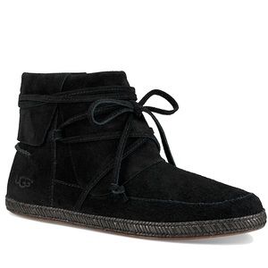 UGG Reid Black Suede Booties